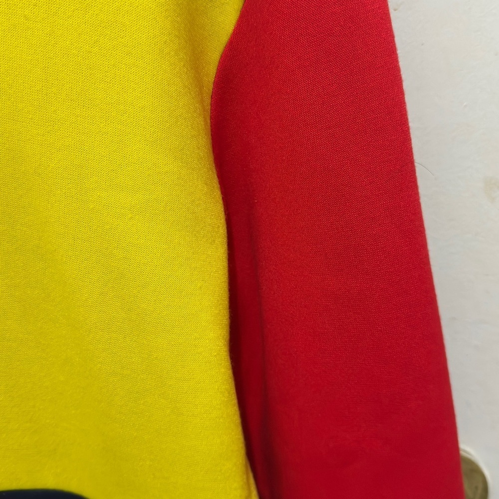 357 Amongst Others |EUC Vintage Men’s Red Yellow Navy Colorblock Hoodie (Size L) - Picture 6 of 17